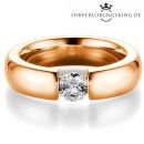 Verlobungsring Infinity 14K & 18K Roségold Diamant 0,45ct...