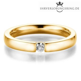 Verlobungsring Infinity 14K & 18K Gelbgold Diamant 0,10ct TW/Si