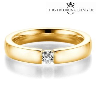 Verlobungsring Infinity 14K & 18K Gelbgold Diamant 0,15ct TW/Si