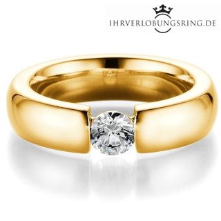 Verlobungsring Infinity 14K & 18K Gelbgold Diamant 0,45ct TW/Si