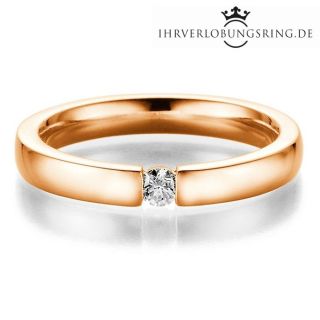 Verlobungsring Infinity 14K & 18K Roségold Diamant 0,10ct TW/Si