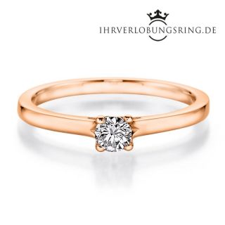 Verlobungsring Romance 14K & 18K Roségold Diamant 0,25ct TW/Si