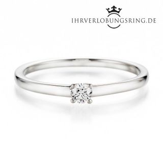 Verlobungsring Modern Petite 18K Weissgold Diamant 0,11ct TW/Si
