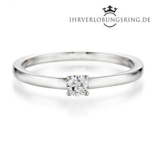 Verlobungsring Modern Petite 18K Weissgold Diamant 0,14ct TW/Si